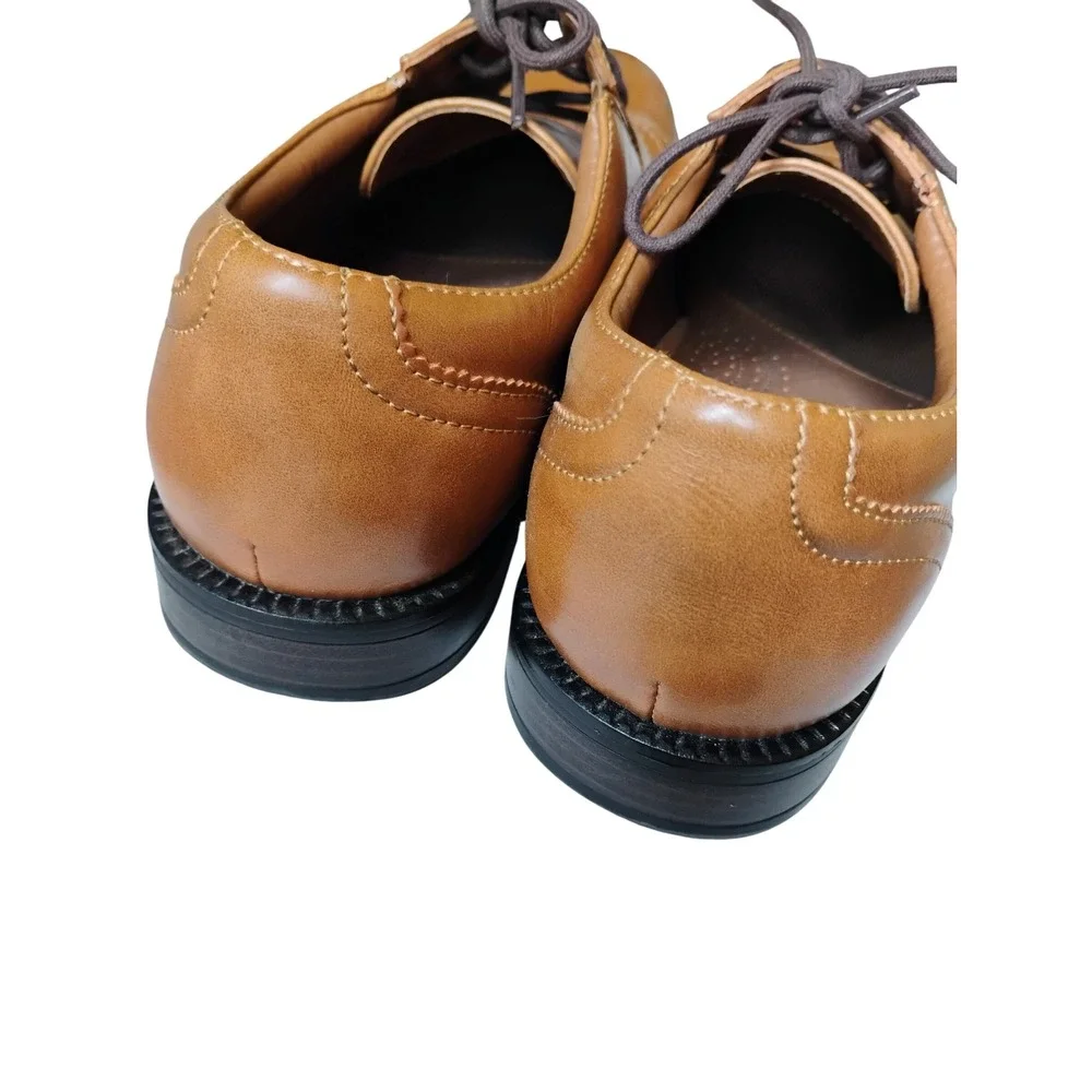George Mens Dress Shoes Size 7.5 Brown Lace Up Oxford Business‎ Casual